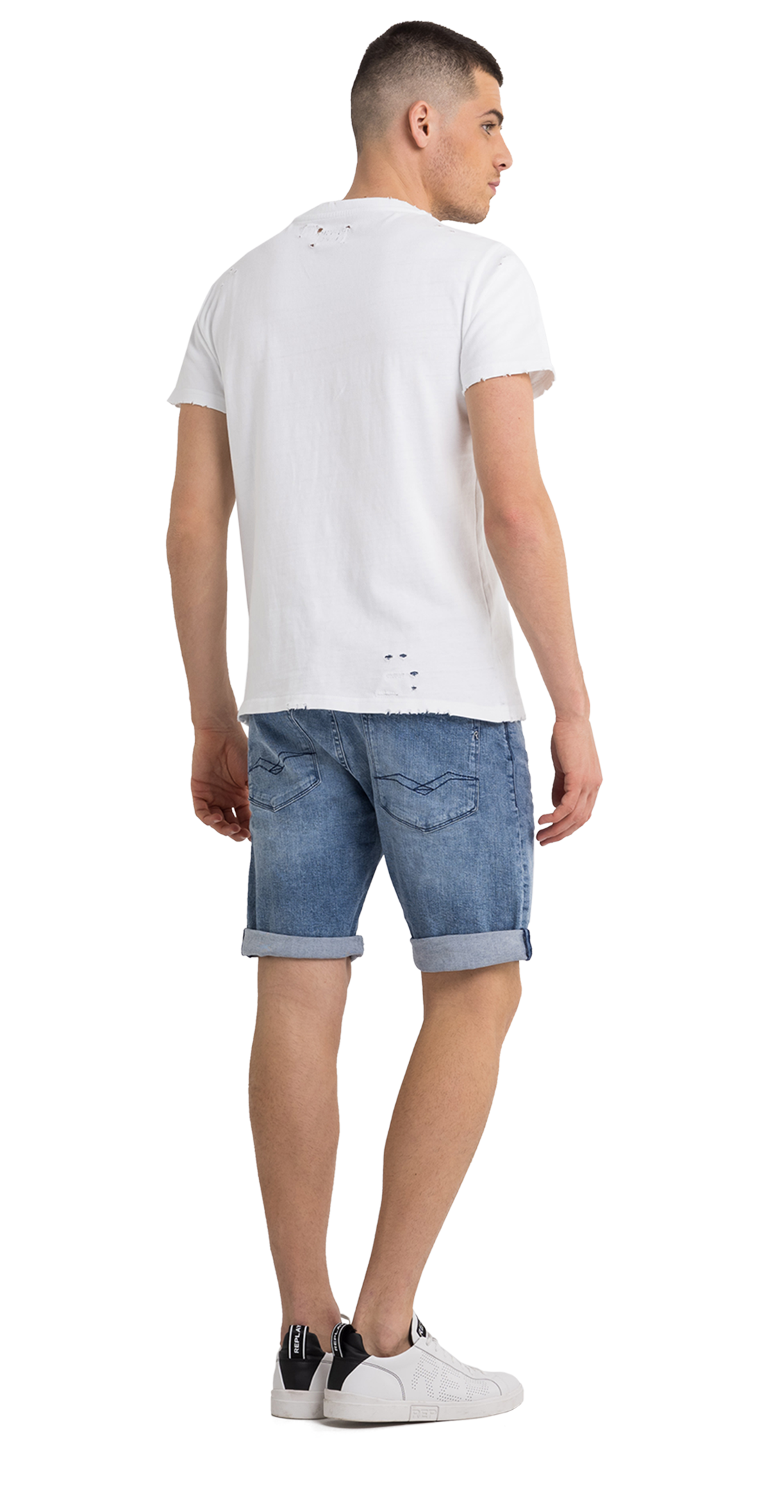 573 Clouds 10.5 OZ ダークインディゴスーパーストレッチデニムショーツ 詳細画像